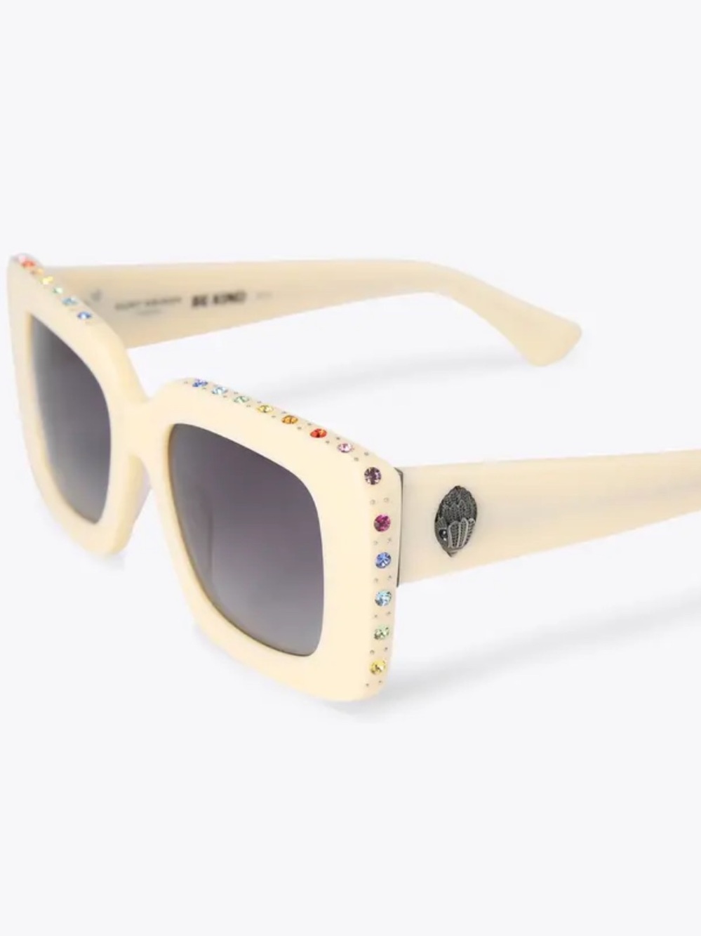 Kurt Geiger Cream Rectangle Shoreditch Sunglasses